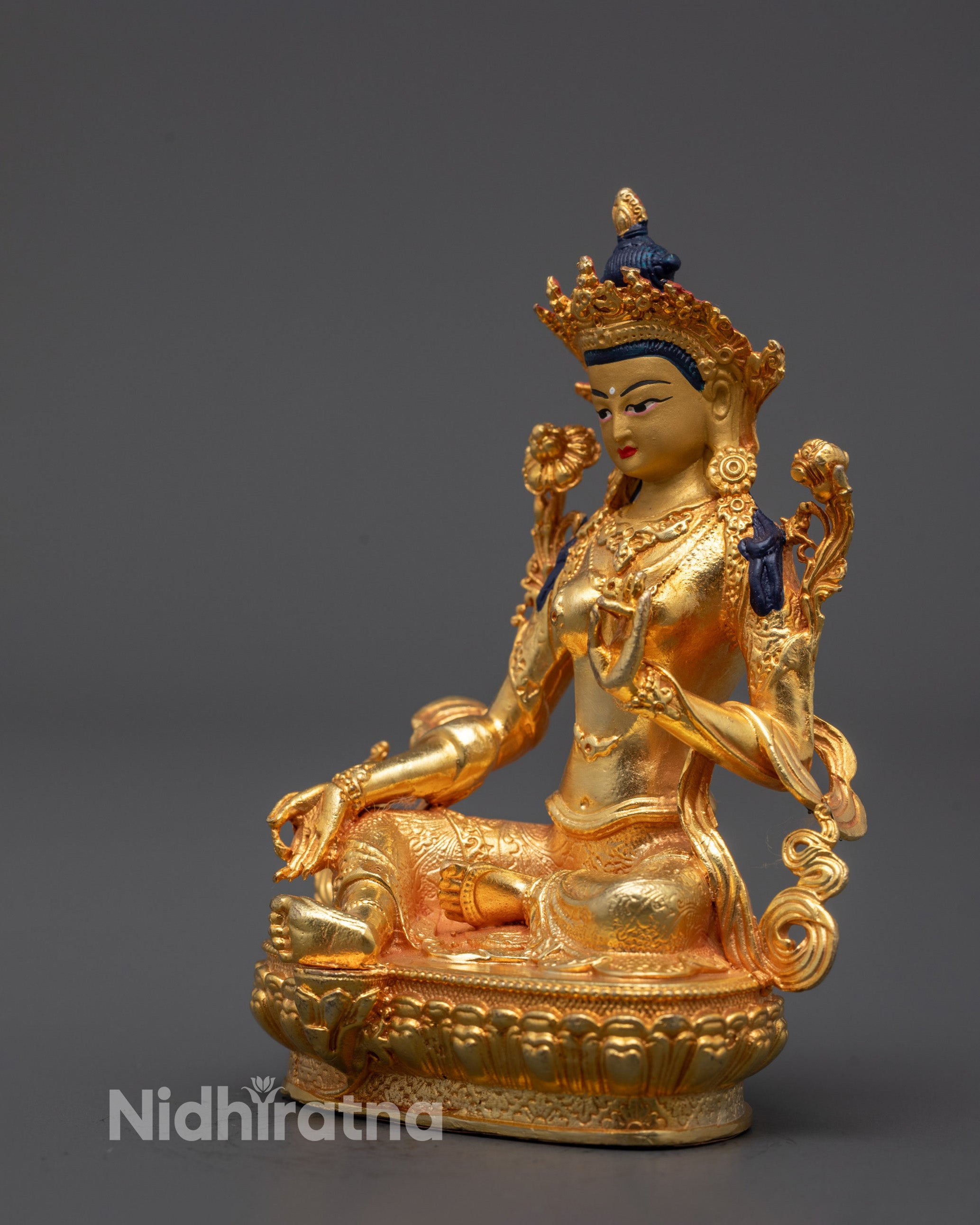 Blessed Green Tara Statue | Tibetan Buddhist Compassionate Savior