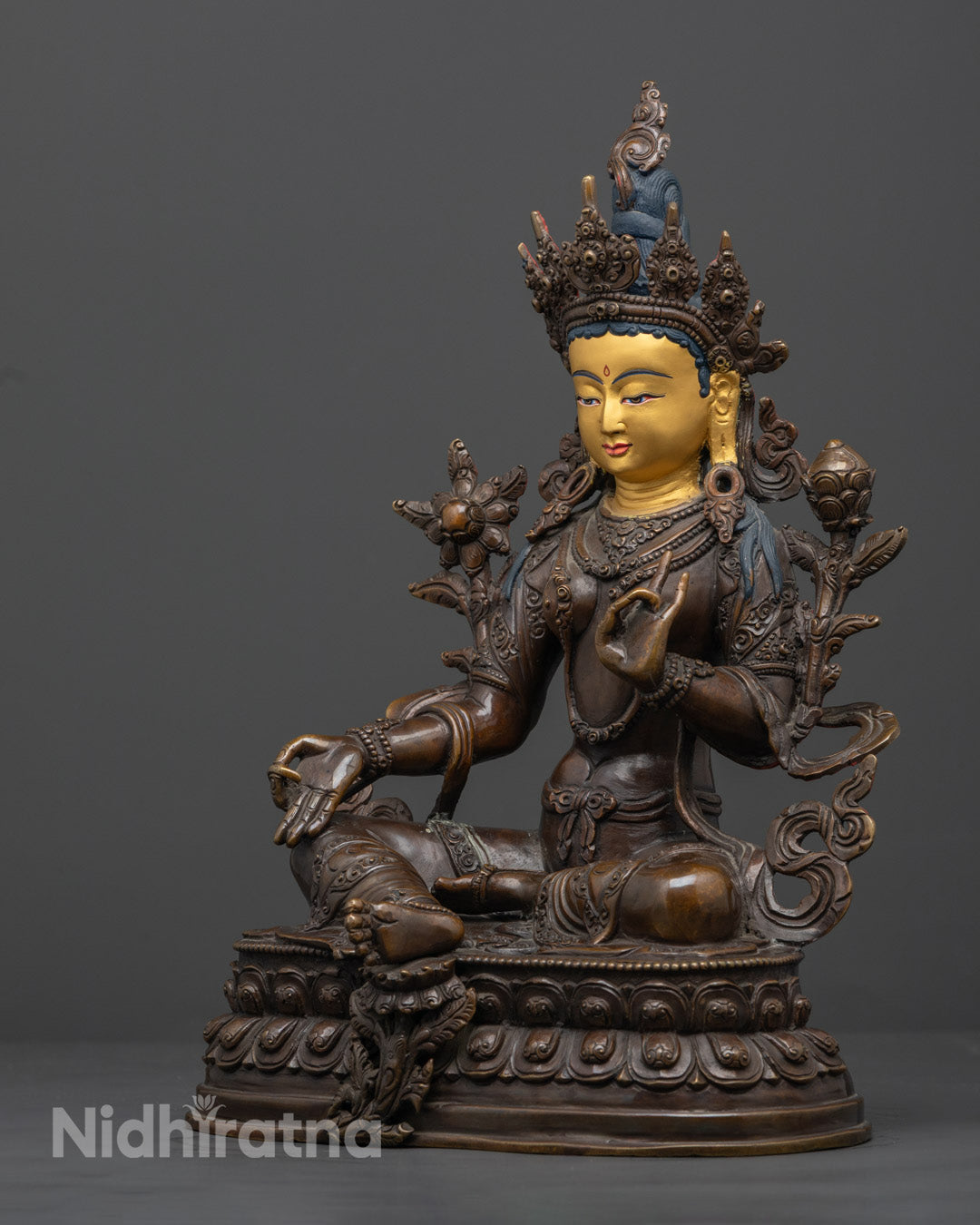 Green Arya Tara Statue | Tibetan Buddhism