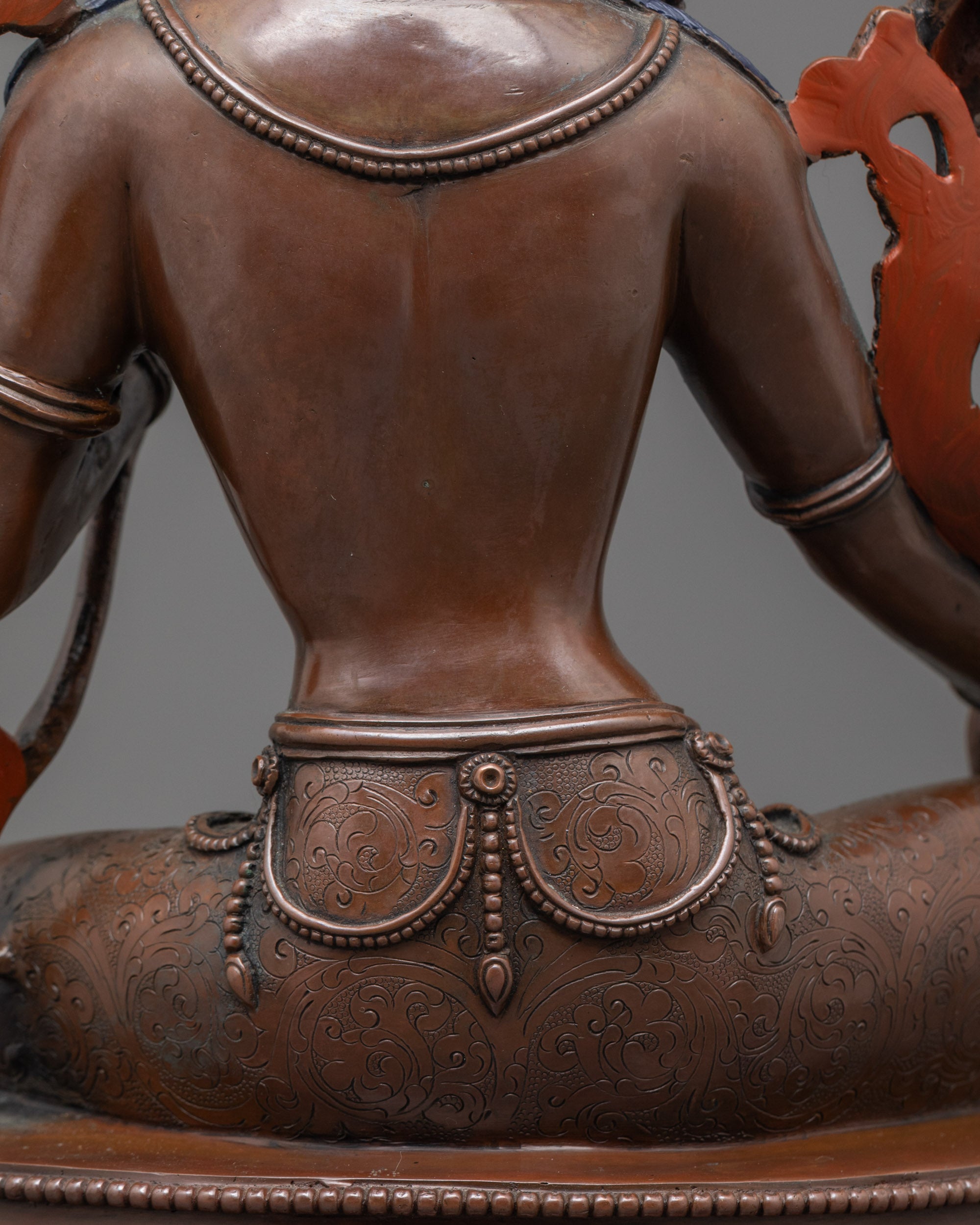 Goddess Oxidized Green Tara Statue | Handmade Syamatara Figurine