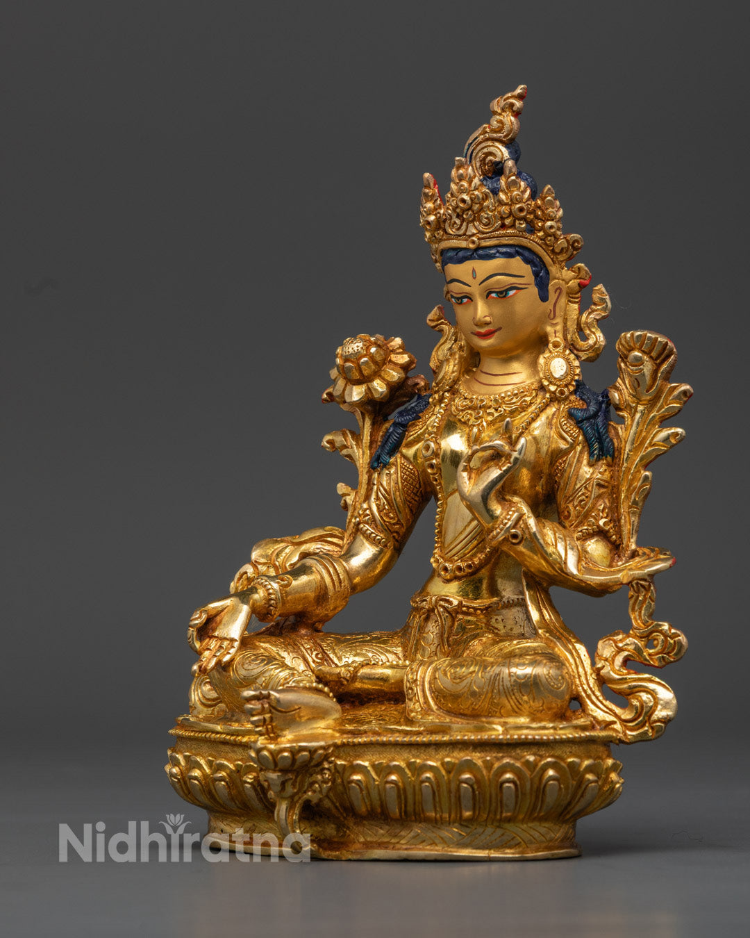 Green Tara Statue | Nepalese Craftsmanship for Peace