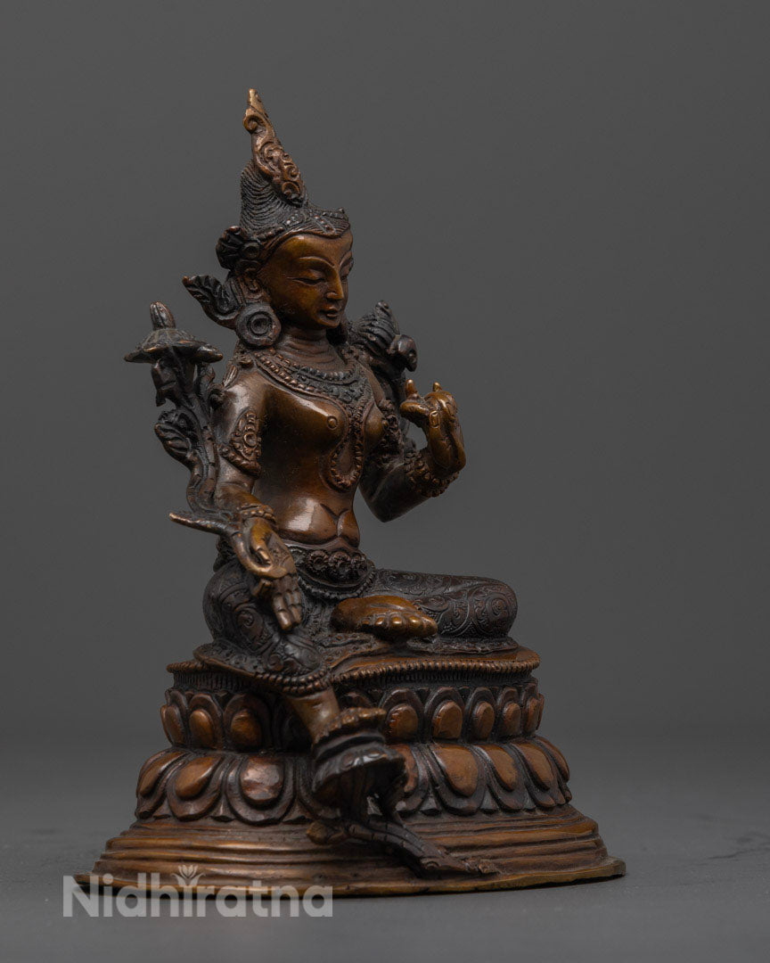 Green Tara Statue – Handcrafted Spiritual Decor | Tibetan Art