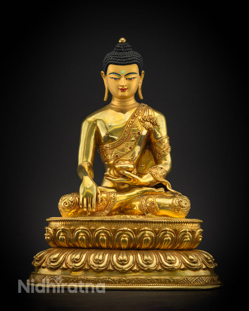 Masterpiece Shakyamuni Buddha Statue | Traditional Himalayan Art Nepal