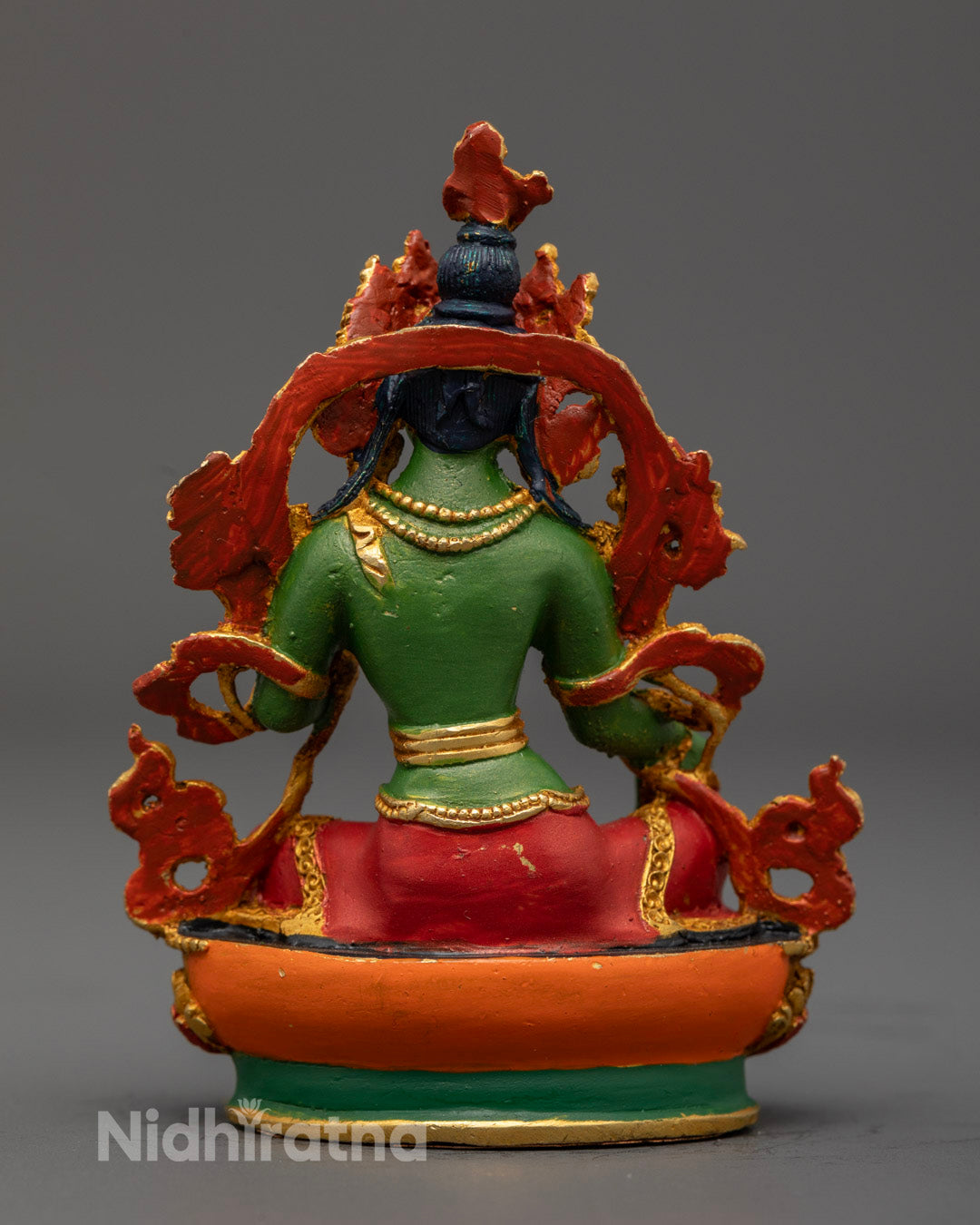 Finely Hand-Painted Green Tara Statue | Himalayan Buddhist Art