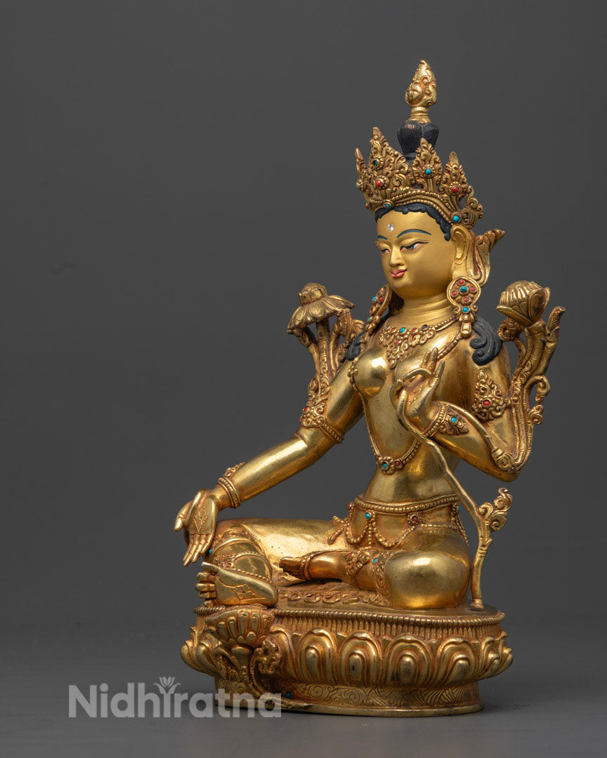 Green Tara Statue | Compassionate Mother Drolma Goddess