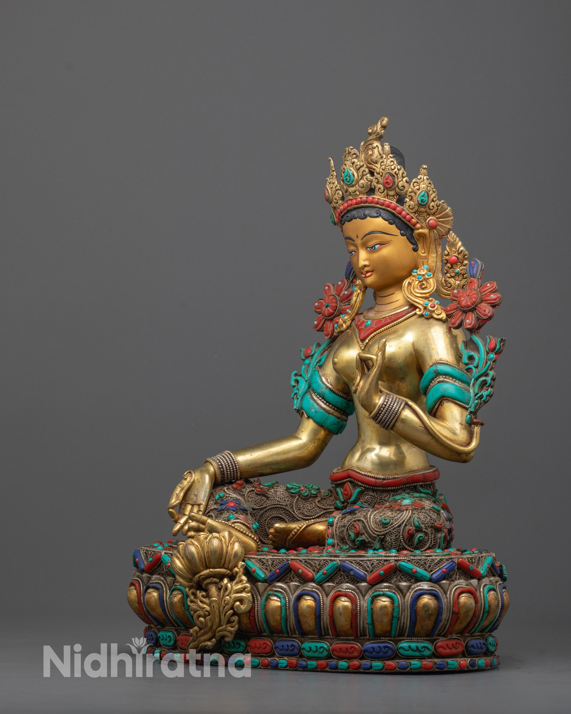 Goddess Green Tara Statue | Handmade Himalayan Protector