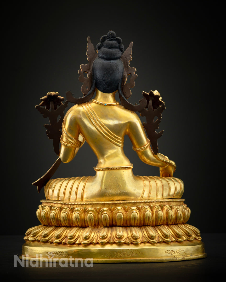 Green Tara Statue | Compassionate Goddess