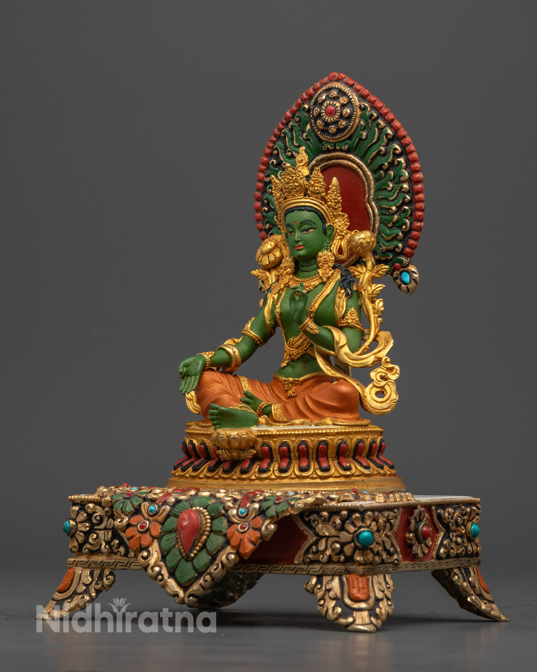 Arya Tara Green Tara Idol Statue | Bodhisattva Figurine