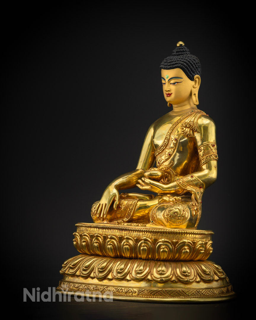 Masterpiece Shakyamuni Buddha Statue | Traditional Himalayan Art Nepal