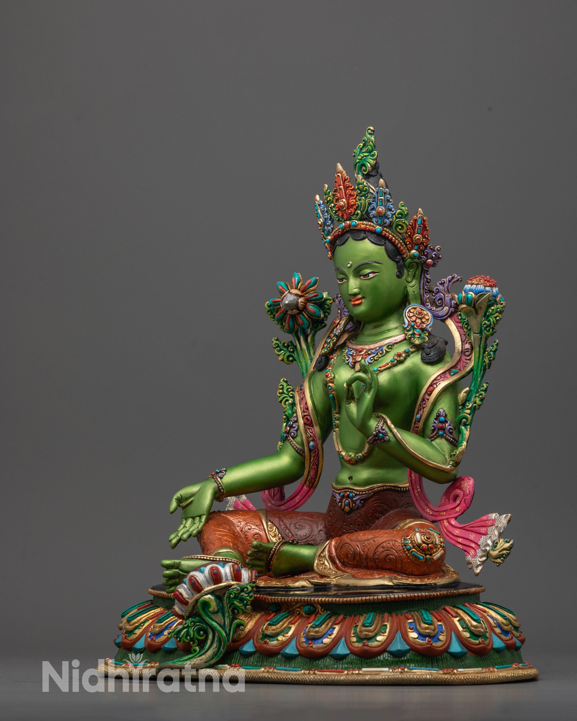 Shop Our Premium Colored Green Tara Statue
