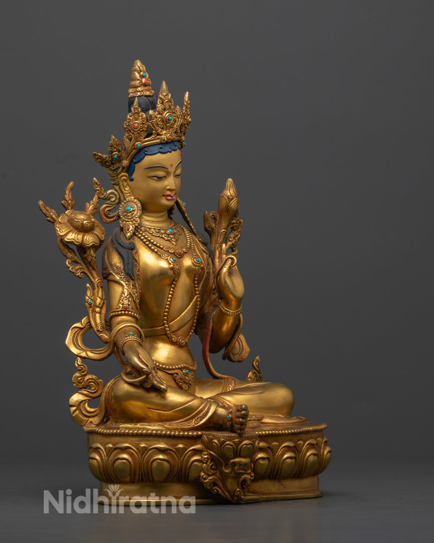 Divine Green Tara Statue | Sacred Art for Mindfulness