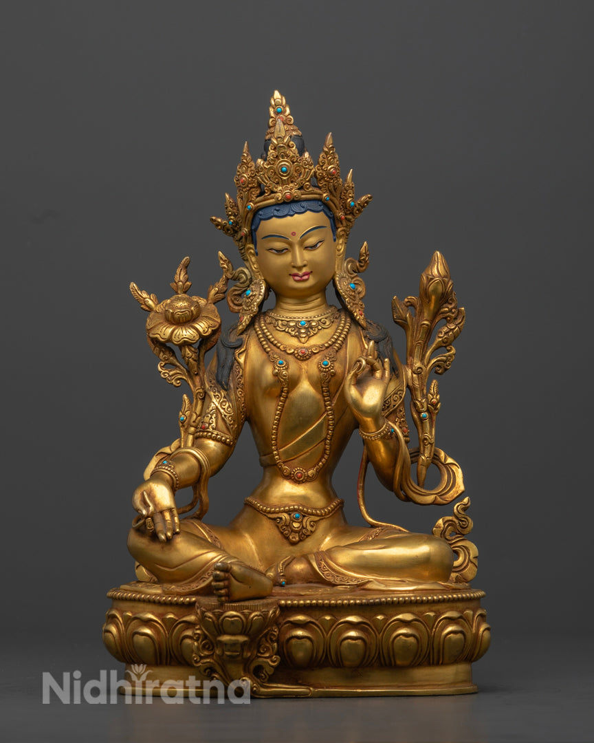 Divine Green Tara Statue | Sacred Art for Mindfulness