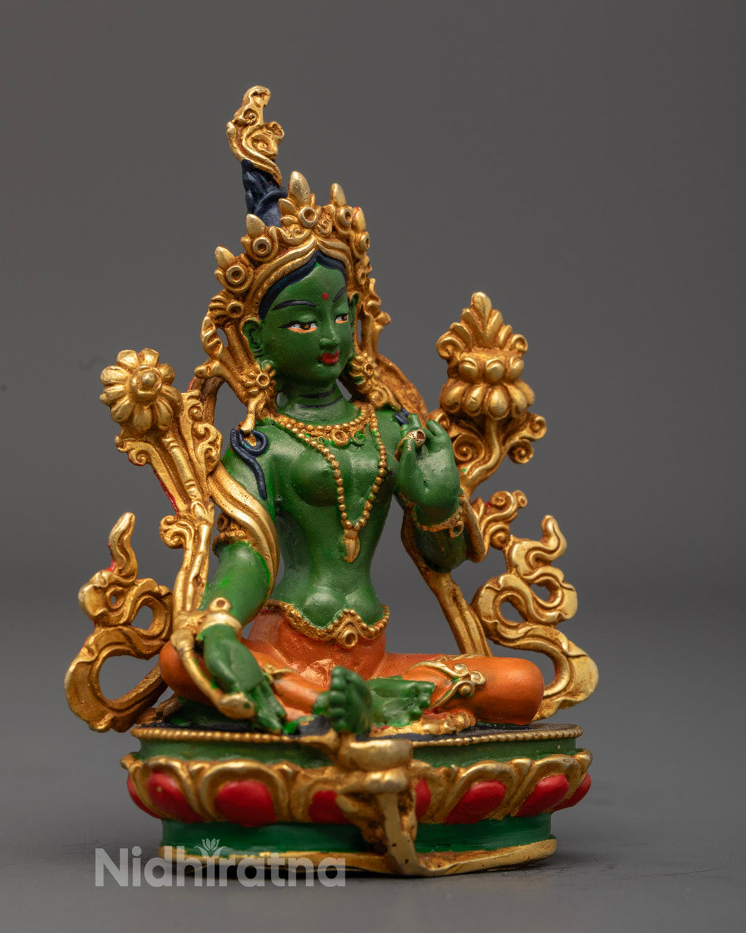 Green Colored Green Tara Statue | Buddhist Sculpture