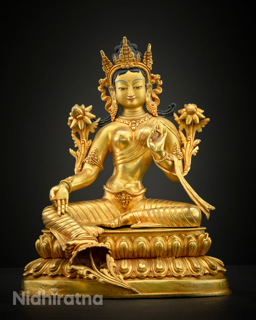 Green Tara Statue | Compassionate Goddess