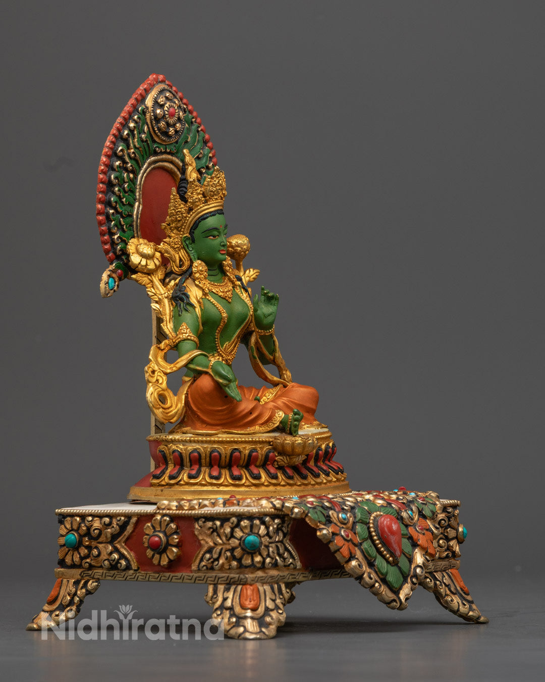 Arya Tara Green Tara Idol Statue | Bodhisattva Figurine