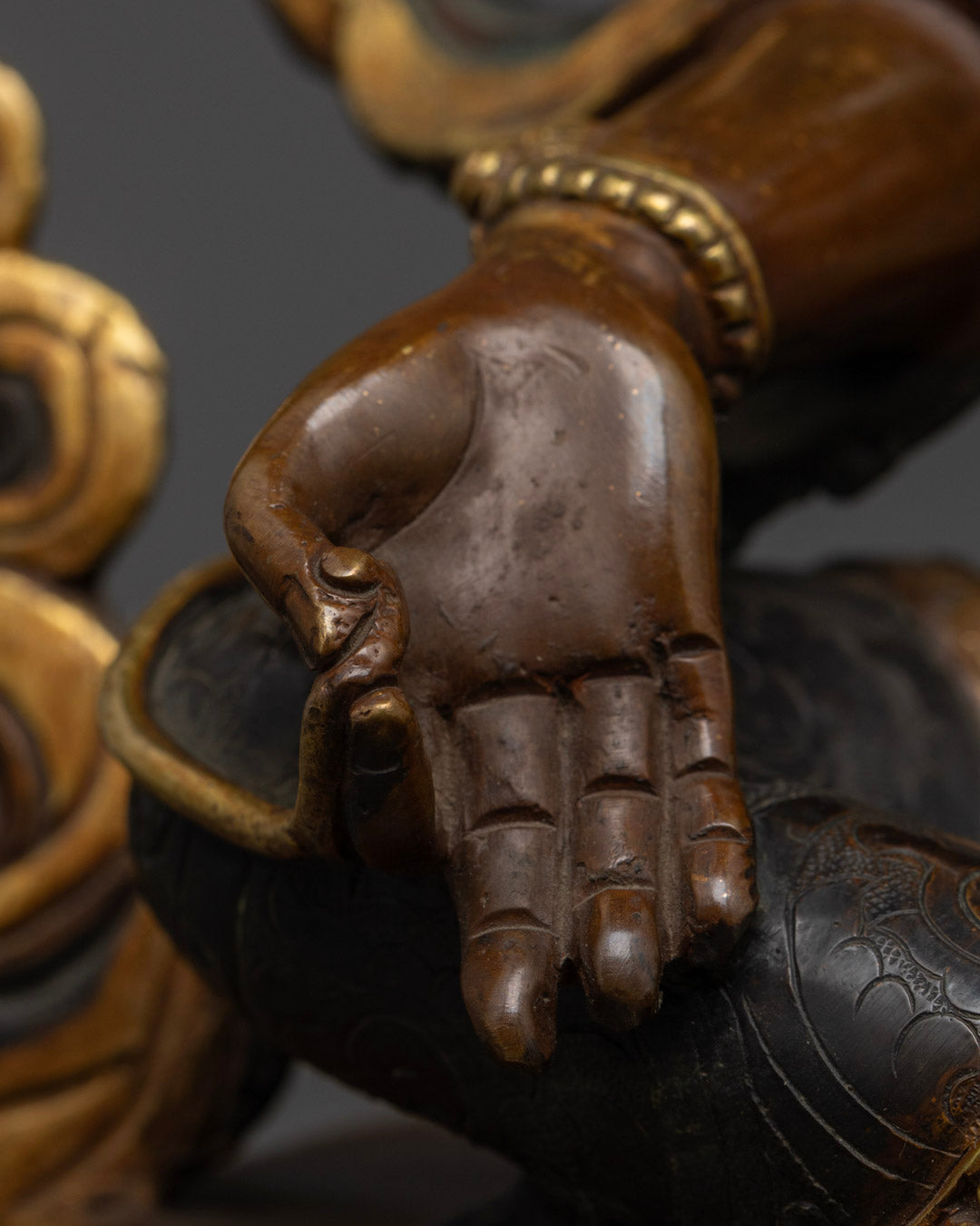 Buy Oxidized Copper Green Tara Statue | Traditional Artisan Craft