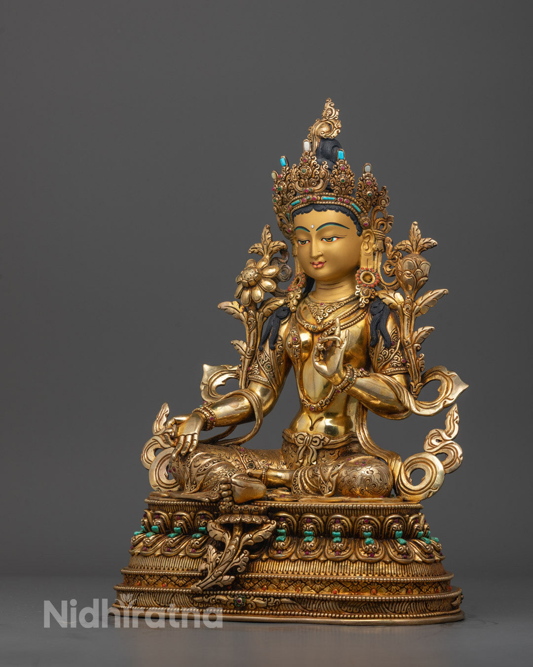Handcrafted Green Tara Statue | Mother of Compassion