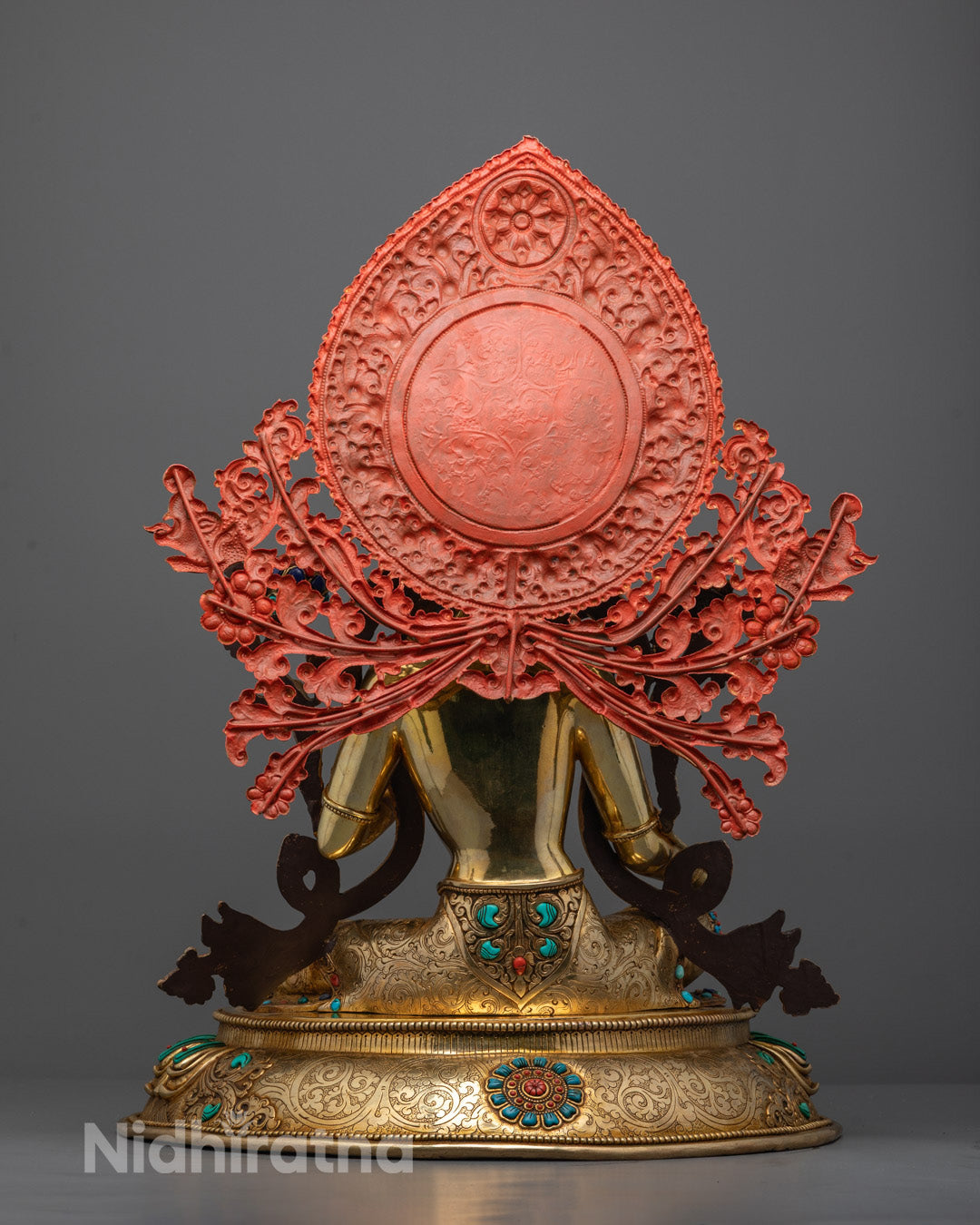 Beautifully Hand-carved Green Tara Sculpture