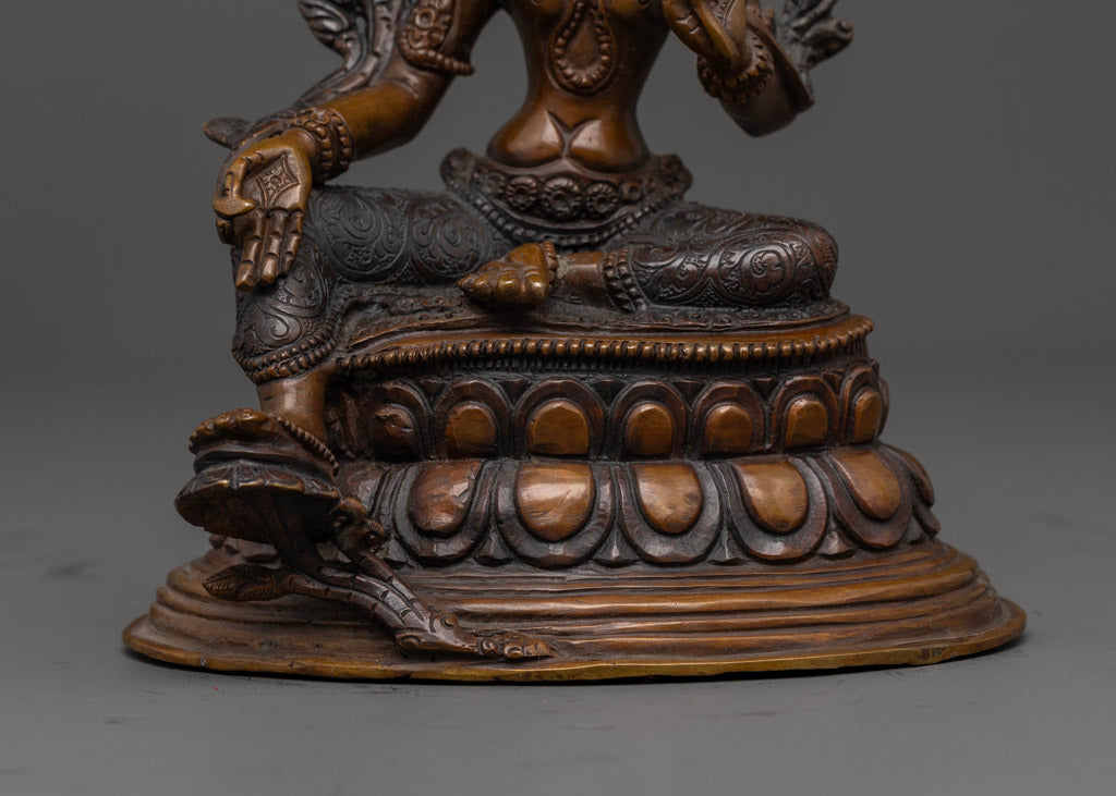 Green Tara Statue – Handcrafted Spiritual Decor | Tibetan Art