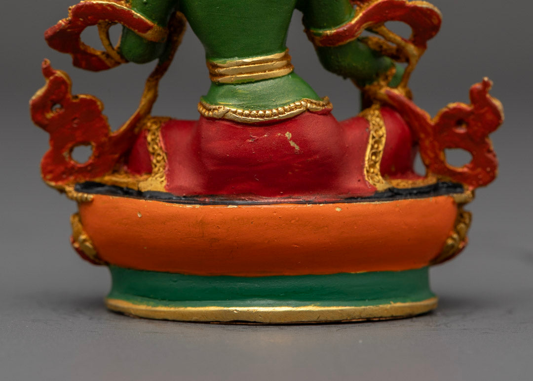 Finely Hand-Painted Green Tara Statue | Himalayan Buddhist Art