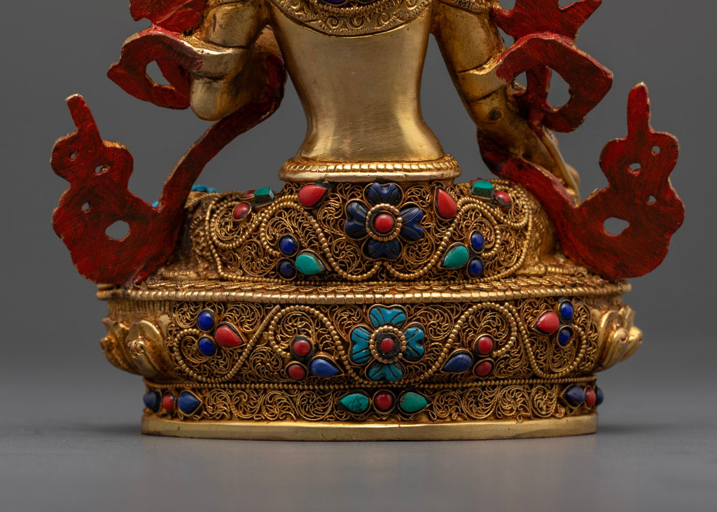 Green Stone Arya Tara Statue | Mother Tara