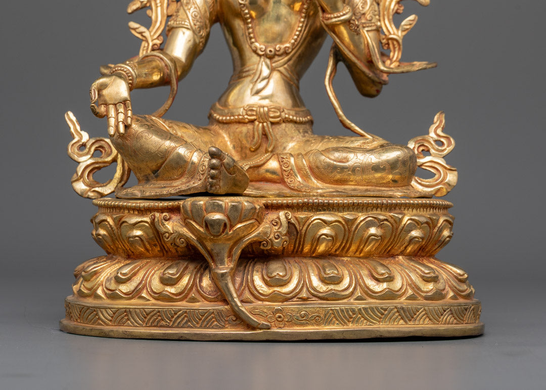 Authentic Green Tara Statue | Tibetan Buddhist Healing Statue