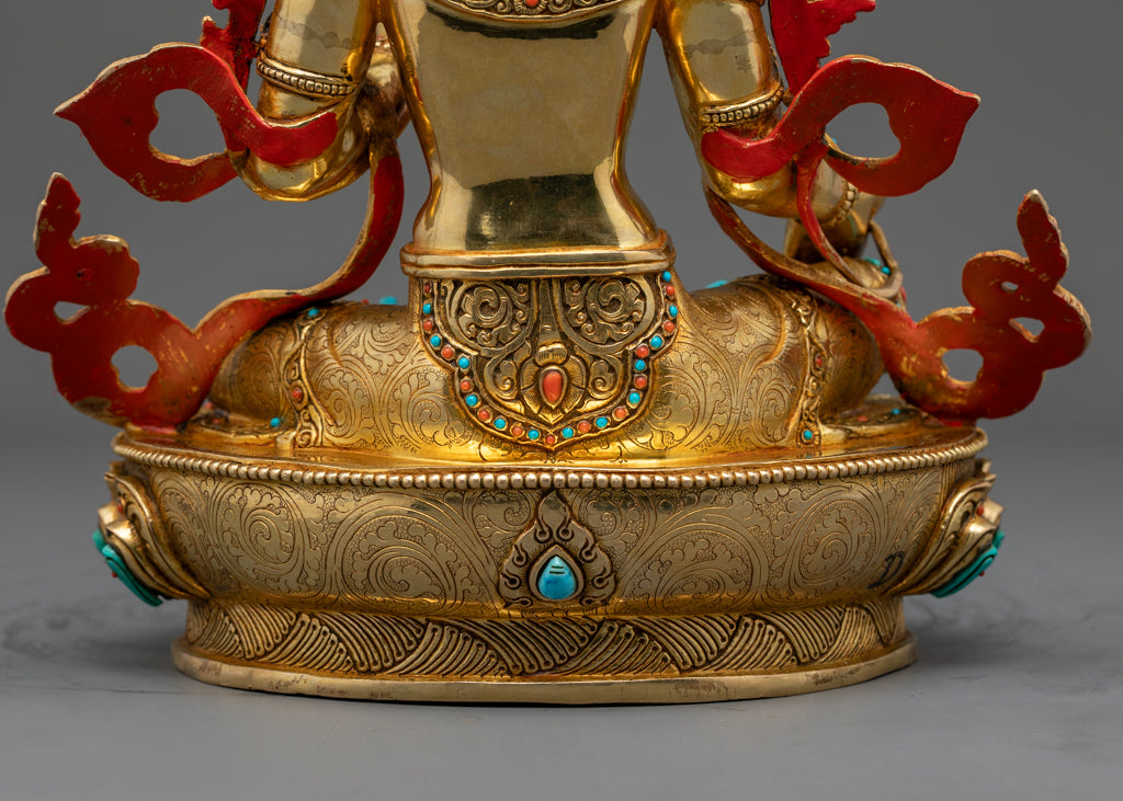 Green Tara Statue | Handmade Tibetan Art for Spiritual Practice