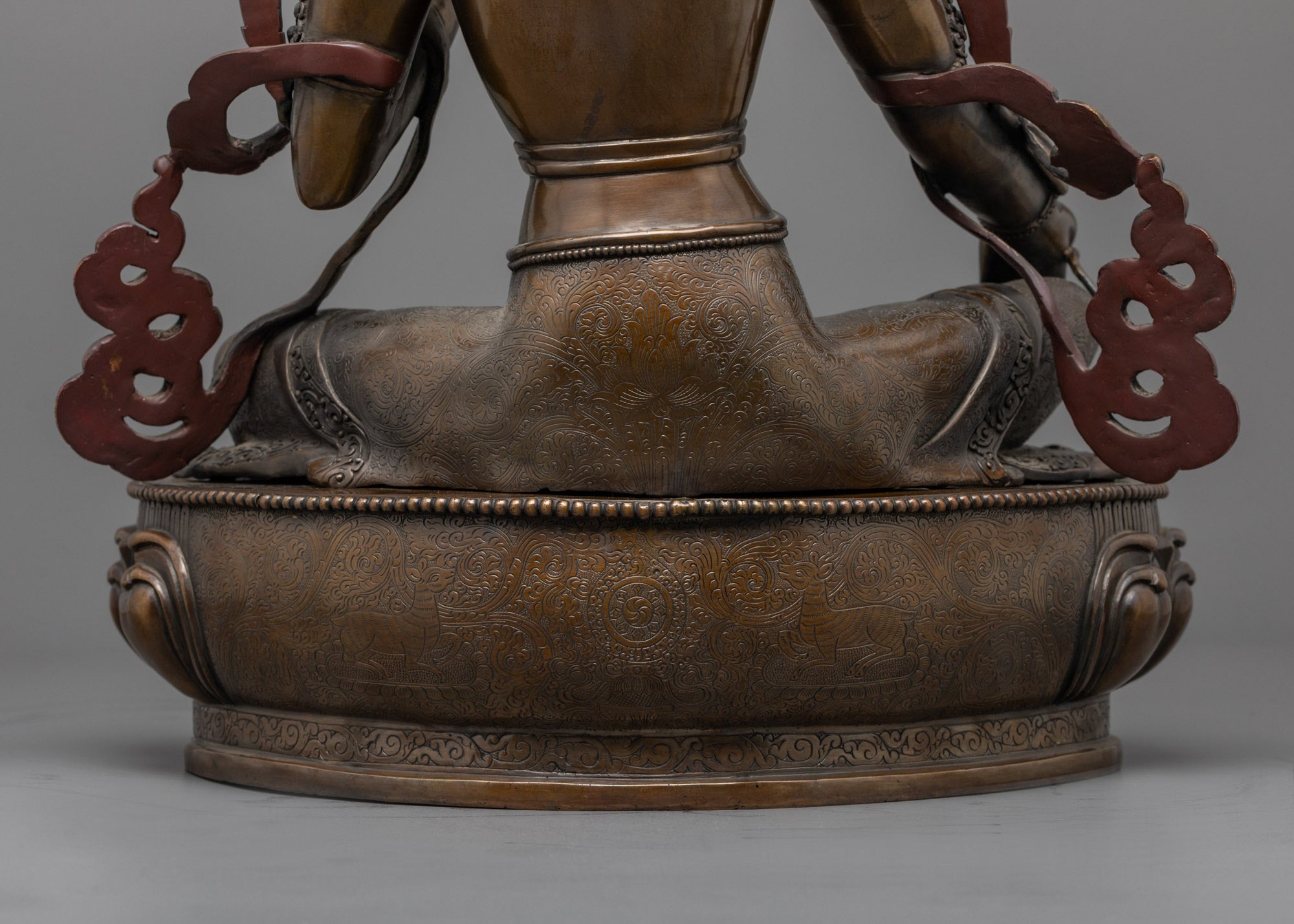 Beautiful Green Tara Statue | Oxidized Copper Buddhist Deity for Altar