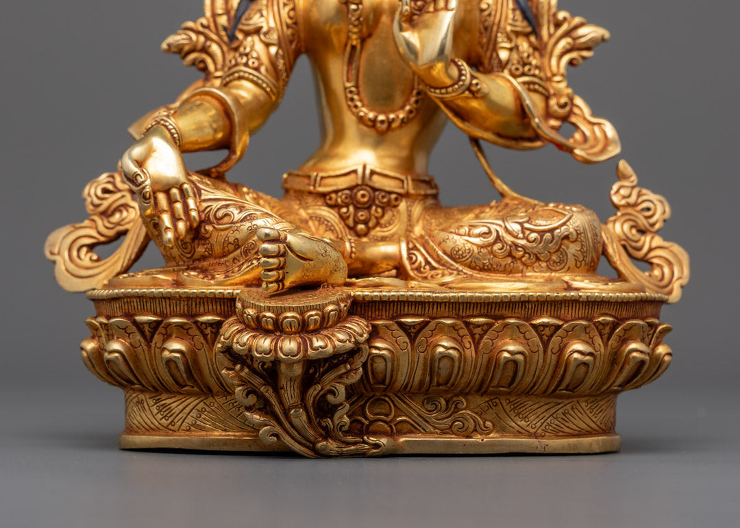 Elegant Green Tara Statue | Handmade Tibetan Symbol of Healing