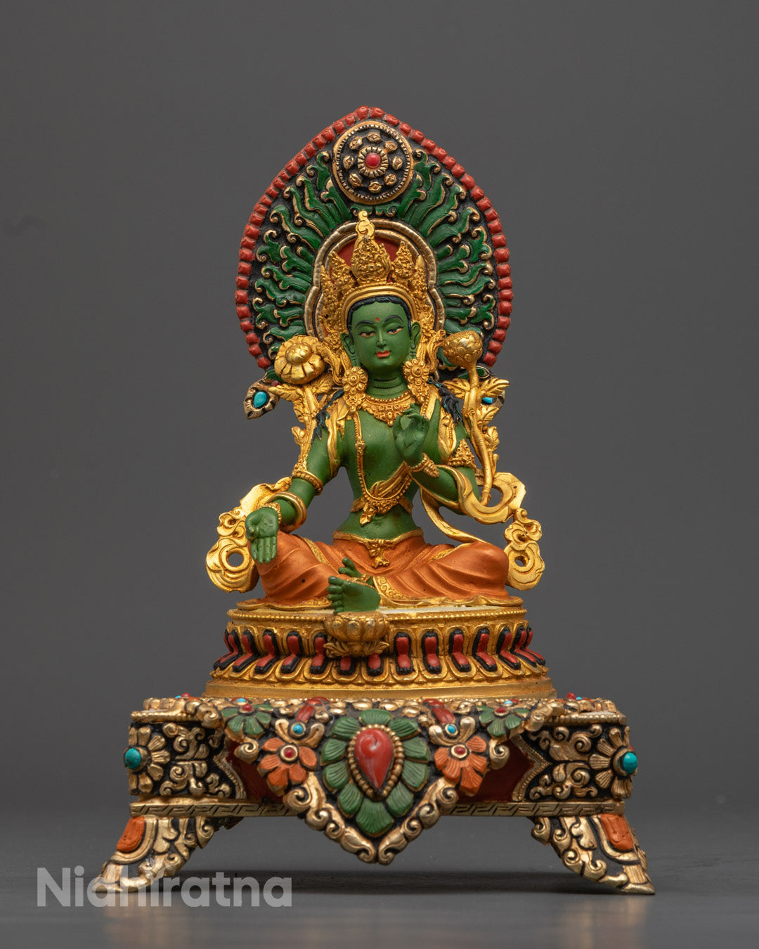 Arya Tara Green Tara Idol Statue | Bodhisattva Figurine