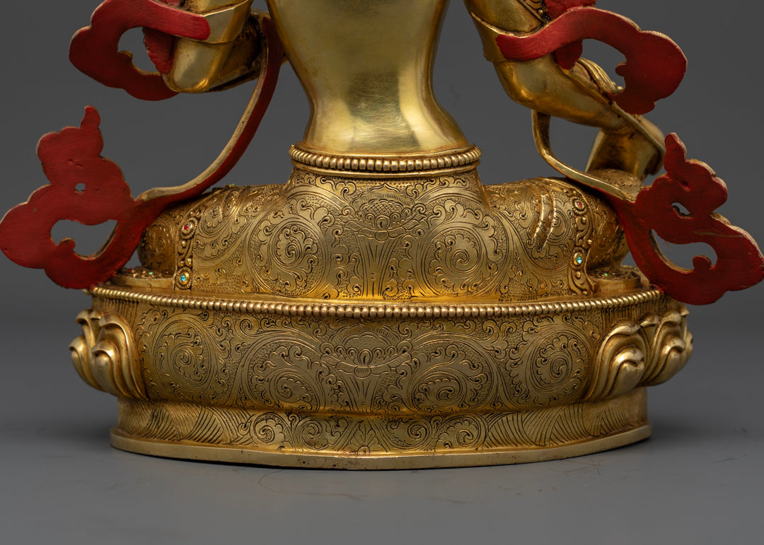Buddhist Green Tara Statue | Goddess Tara Pure Land Statue