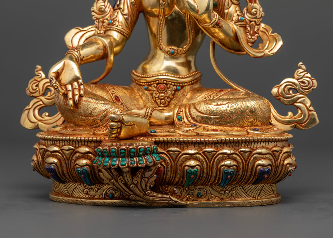 Divine Green Tara Statue | Handcrafted Tibetan Buddhist Deity