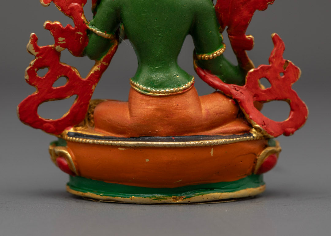 Green Colored Green Tara Statue | Buddhist Sculpture