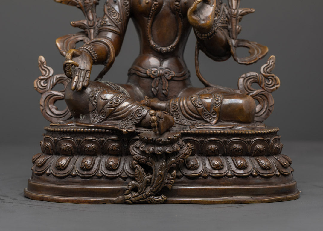 Green Arya Tara Statue | Tibetan Buddhism