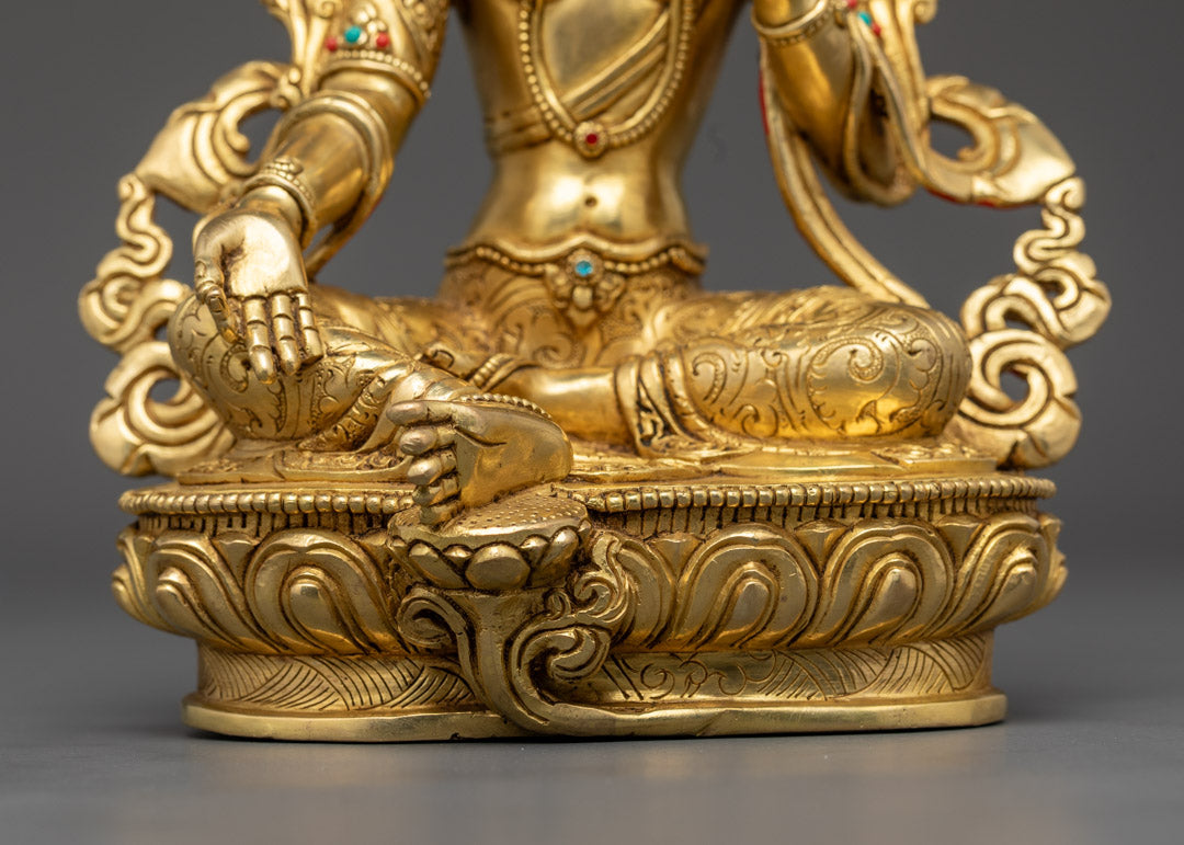 Sacred Green Tara Statue | Handmade Buddhist Goddess