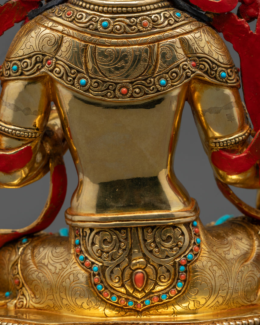 Green Tara Statue | Handmade Tibetan Art for Spiritual Practice