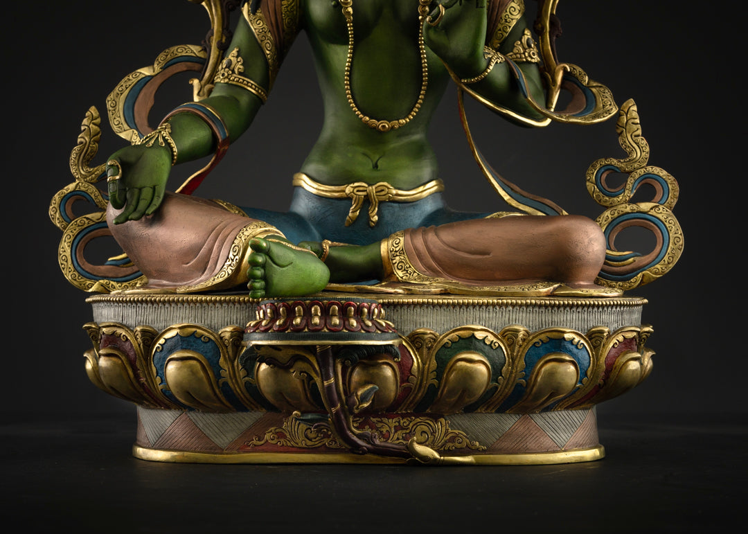 Buddhist Green Tara Statue | Handmade Tara Statue