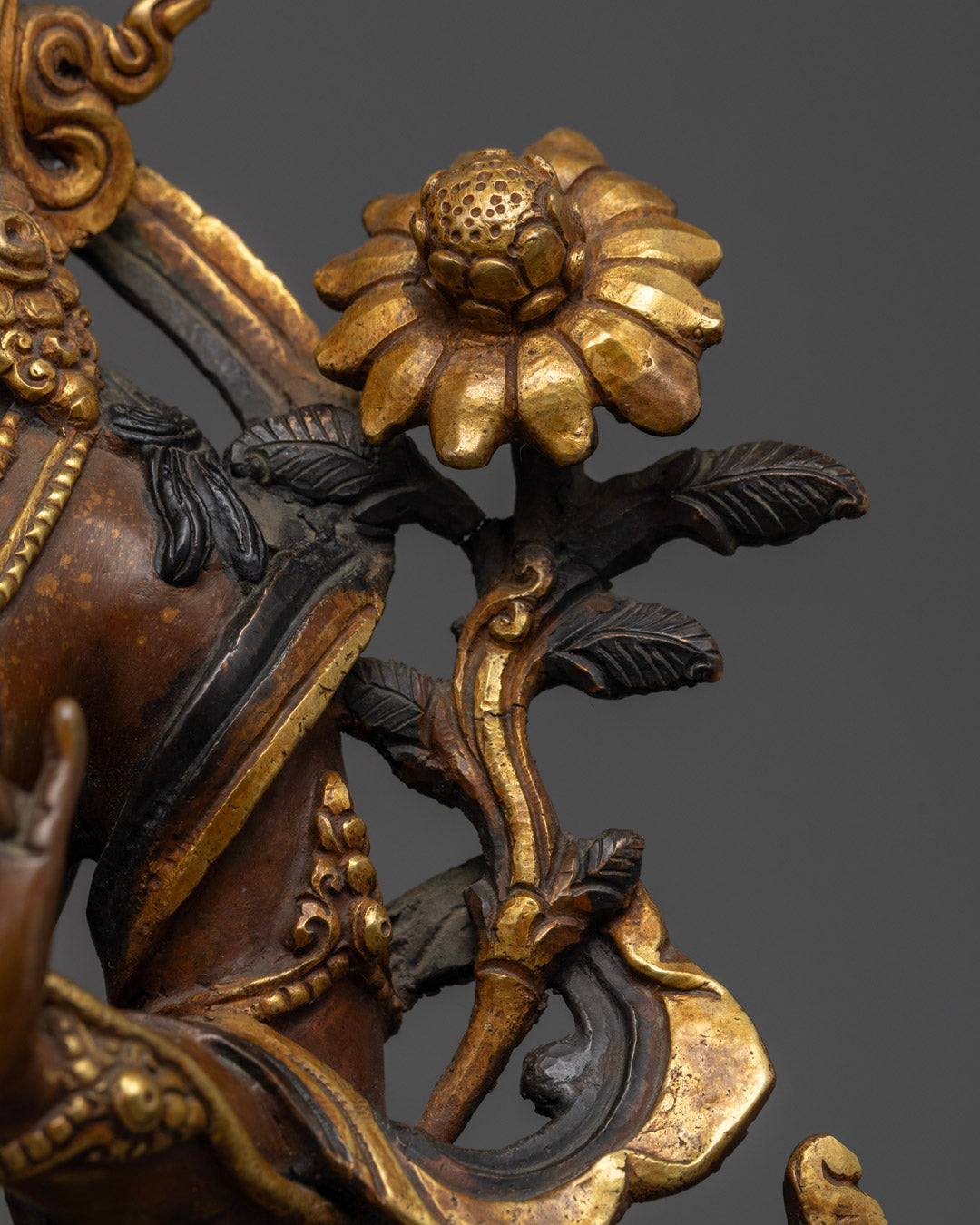 Buy Oxidized Copper Green Tara Statue | Traditional Artisan Craft