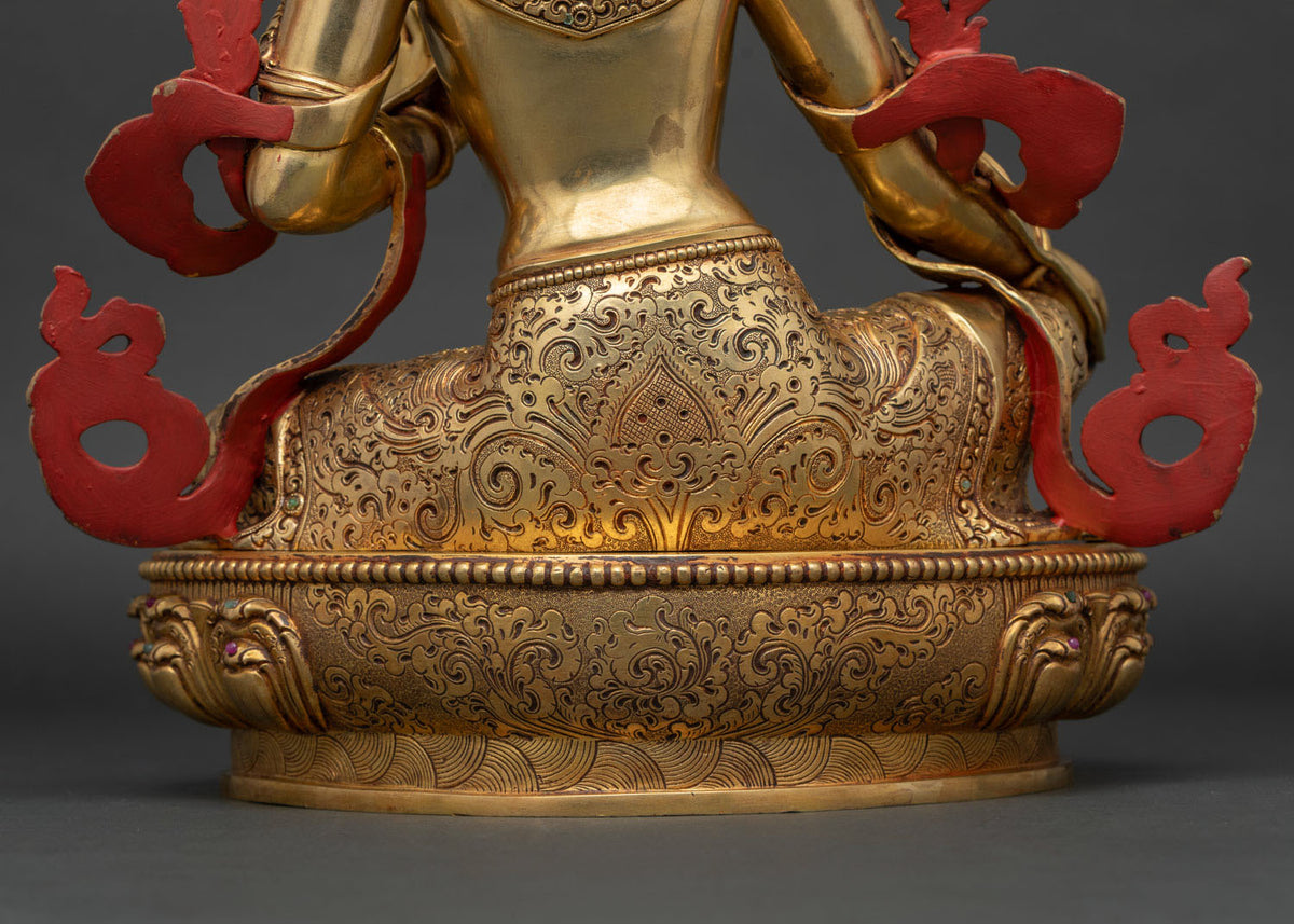 Savior Green Tara Statue | Handcarved Copper Sculpture from Nepal
