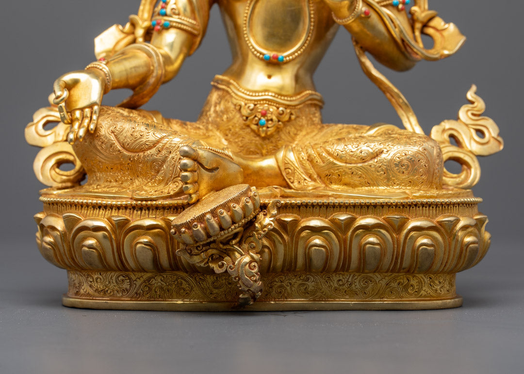 Exquisite Green Tara Buddha Statue
