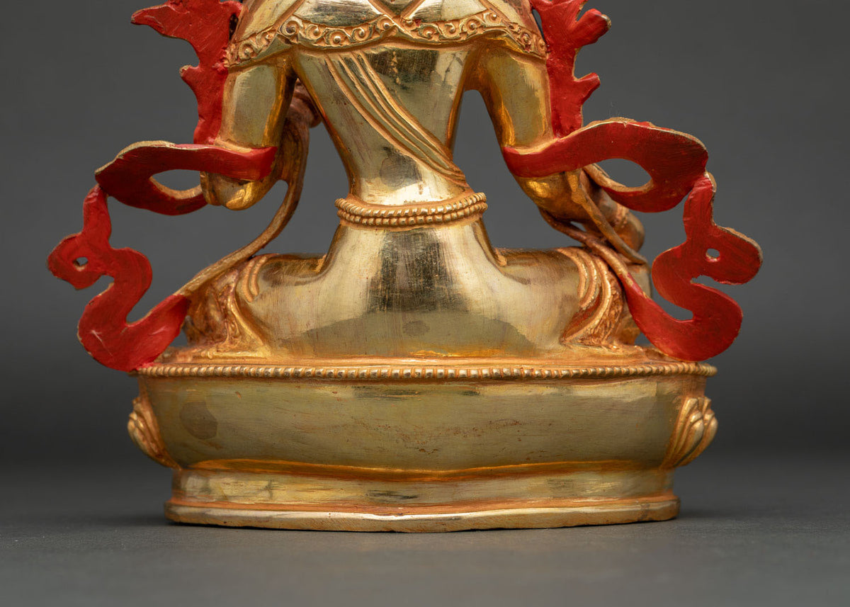 Handmade Green Tara Statue | Tibetan Buddhist Altar Decor