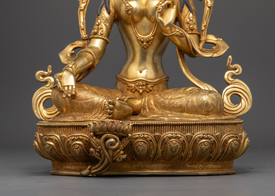 Authentic Green Tara Statue | Buddhist Goddess Statue