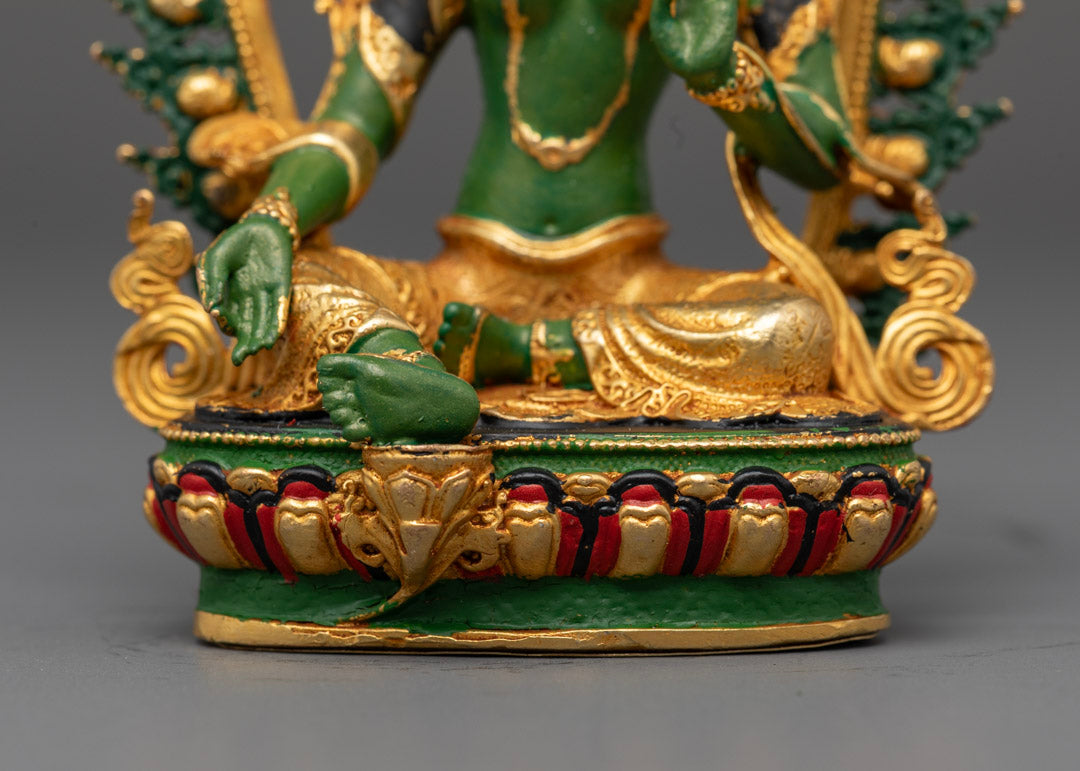 Green-Hued Mother Tara Statue | Machine Made Buddhist Statue