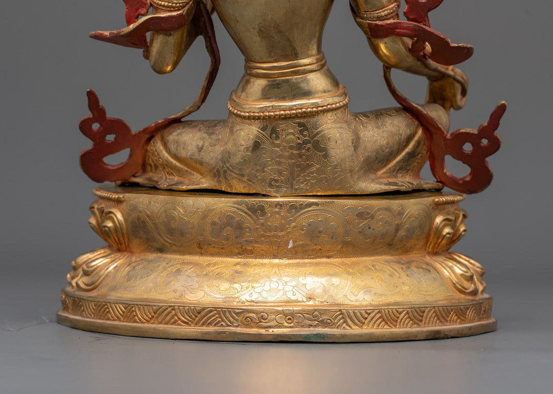 Authentic Green Tara Statue | Tibetan Buddhist Healing Statue
