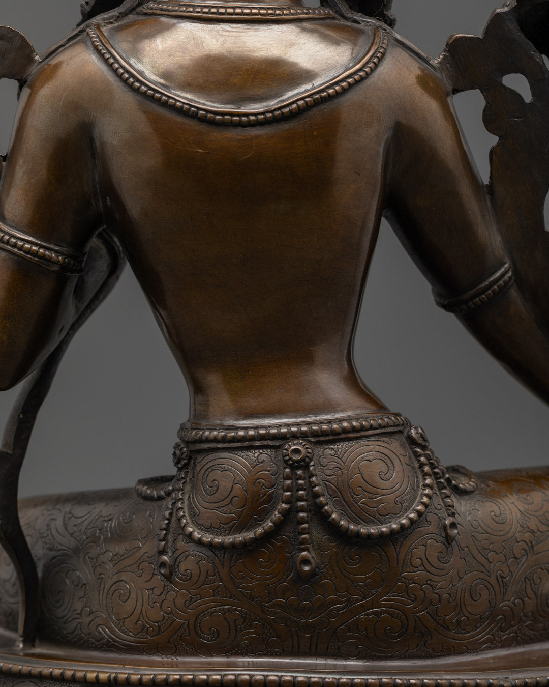 Oxidized Green Tara Statue | Copper Buddhist Idol