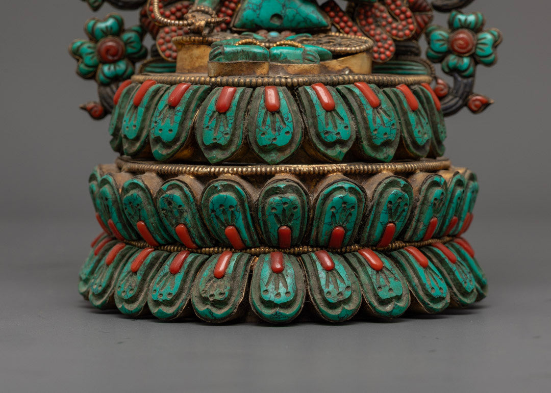 Hand-Carved Stone Green Tara Statue | Nepalese Buddhist
