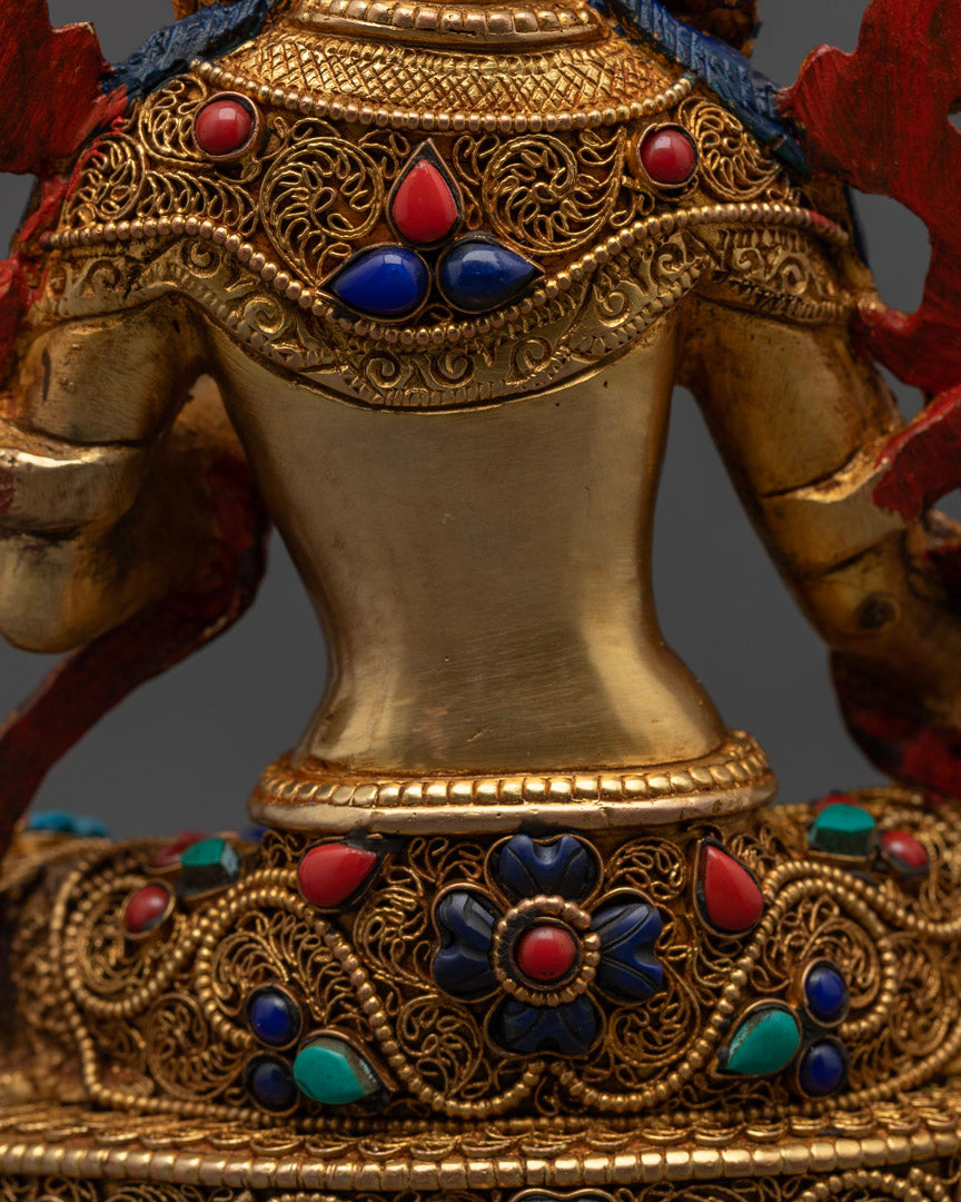 Green Stone Arya Tara Statue | Mother Tara