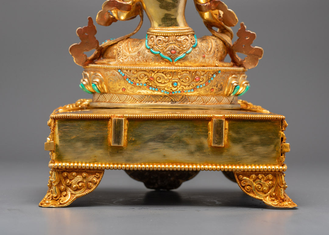 Handmade Premium Green Tara Sculpture | Buddhist Goddess of Compassion