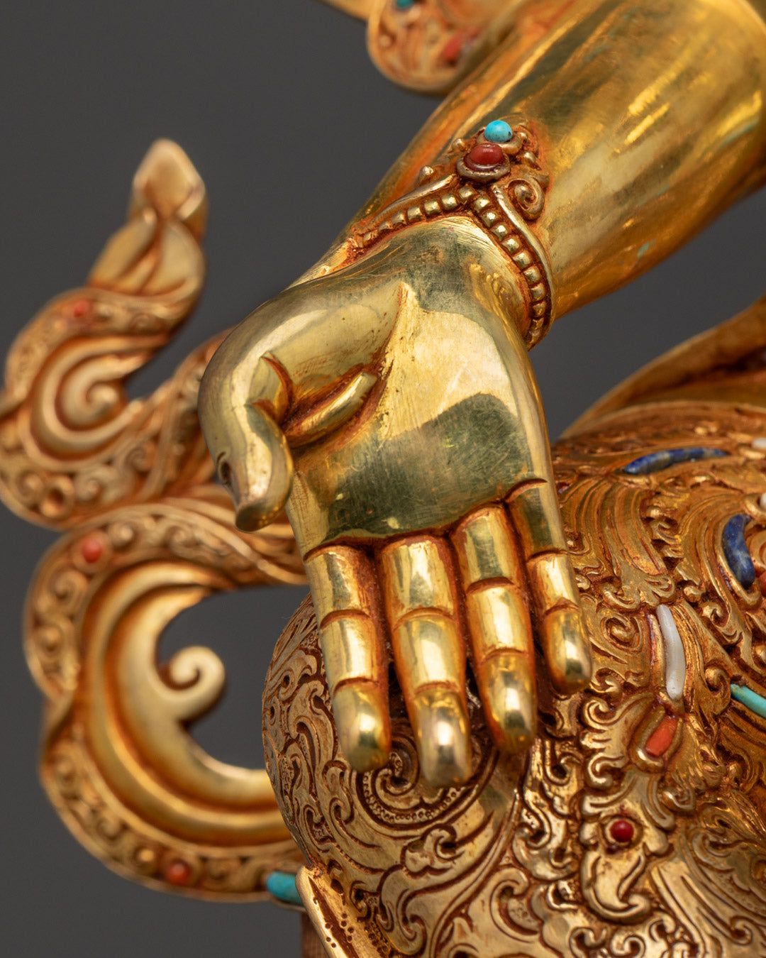 Hand-Carved Green Tara Statue | Nepalese Buddhist Art