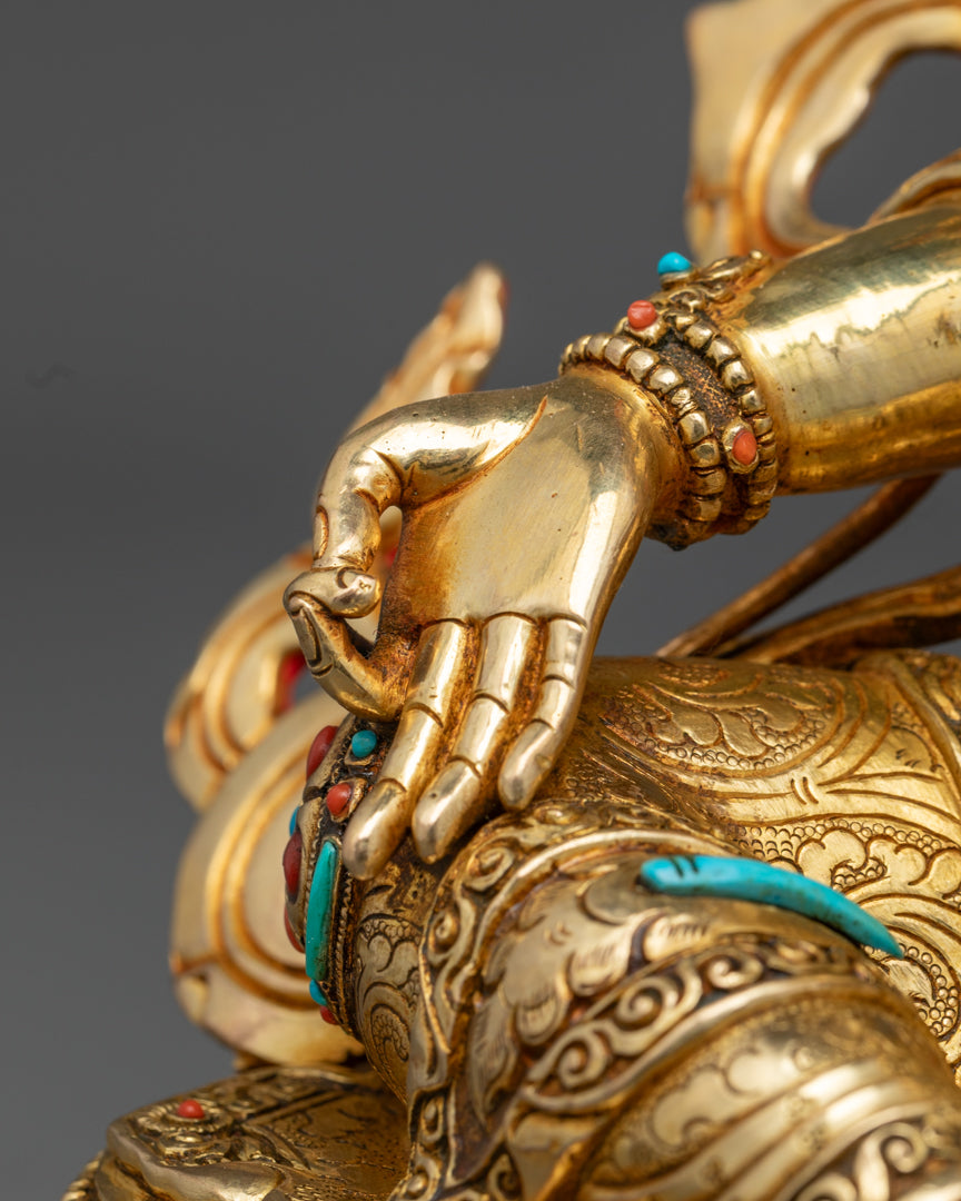 Green Tara Statue | Handmade Tibetan Art for Spiritual Practice