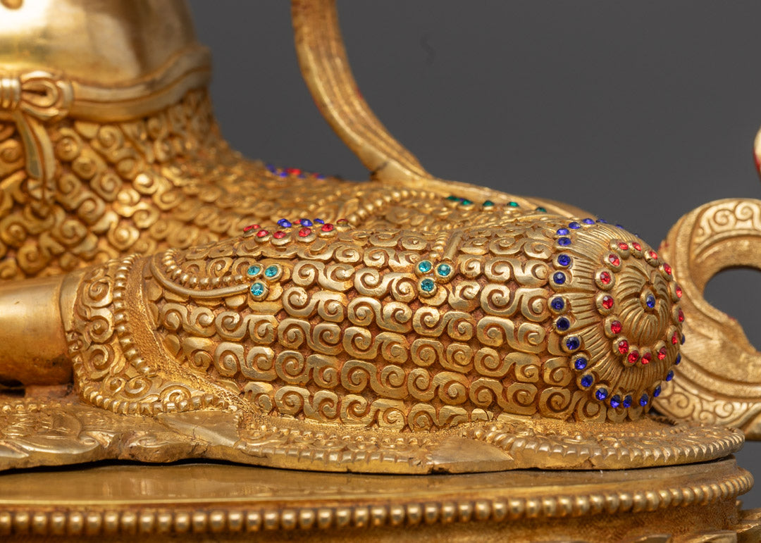Nepal-Made Green Tara Statue | Traditional Lost Wax Buddhist Art